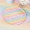 Pratos Rainbow 'Happy Birthday'